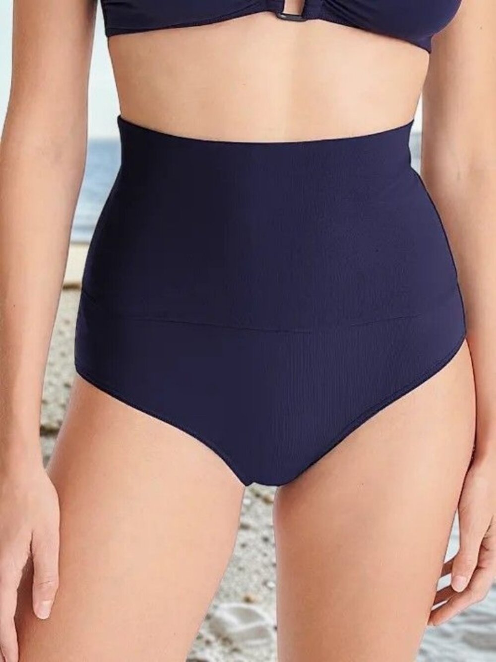 ERES Gredin Duni High-Rise Full-Coverage Bikini Bottom Color Navy Size 38 US 6 N - Picture 2 of 4